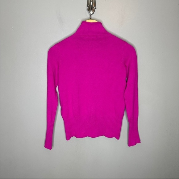French connection hot pink ribbed turtle neck sweater - Picture 5 of 5